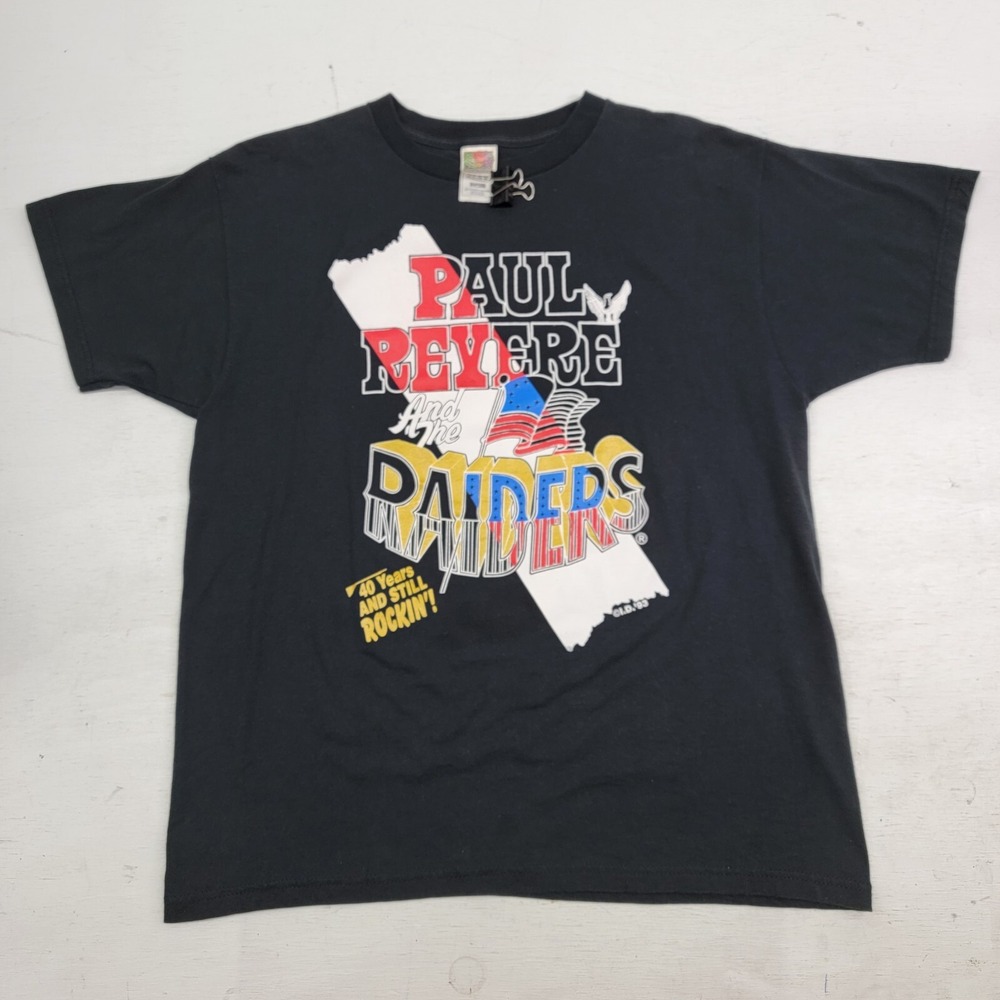 Vintage 1993 Paul Revere and the Raiders Classic Rock Band Mens T-Shirt Sz L EUC